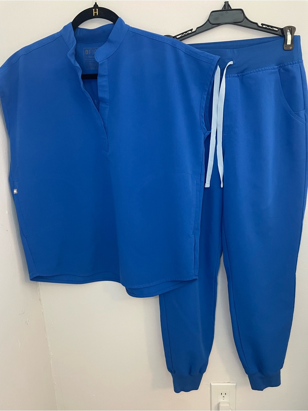 Figs Light Blue Technical Collection Scrub Top